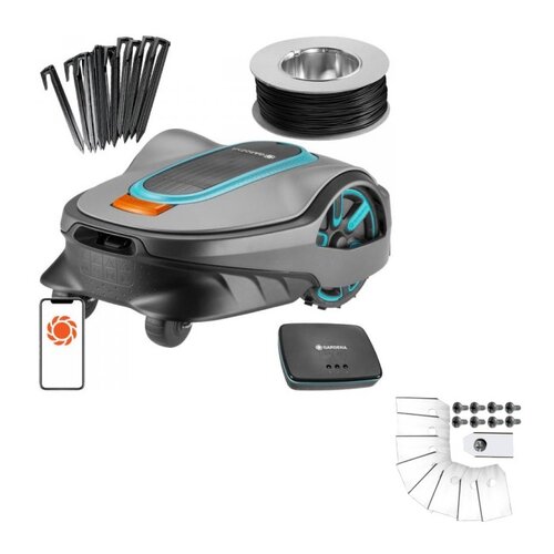 Robot koszący GARDENA Sileno Life 850 + Nóż do robota koszącego GARDENA 4087-20 (9 szt.)