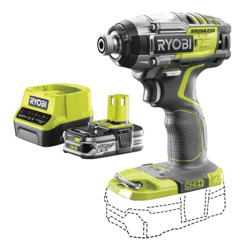 Klucz udarowy RYOBI R18IDBL-0 + Akumulator RYOBI RC18120-125 2.5Ah 18V + Ładowarka