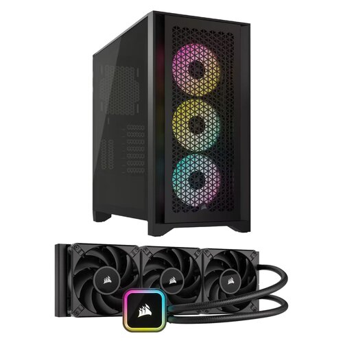 Obudowa CORSAIR iCUE 4000D Airflow RGB + Chłodzenie wodne CORSAIR iCUE H150i RGB Elite