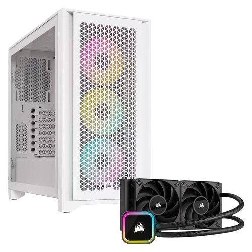 Obudowa CORSAIR iCUE 4000D Airflow RGB + Chłodzenie wodne CORSAIR iCUE H100i RGB Elite