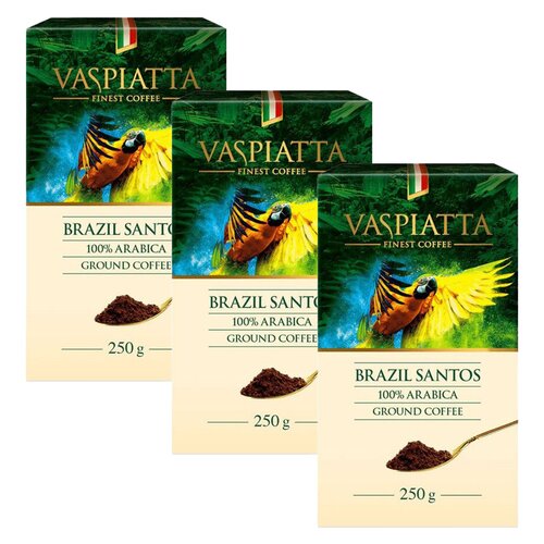 Kawa mielona VASPIATTA Brazil Santos Arabica 3 x 0.25 kg