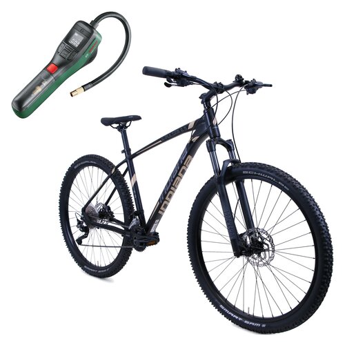 Rower górski MTB INDIANA X-Pulser 6.9 M19 29 cali męski Czarny + Pompka rowerowa BOSCH EasyPump 0603947000