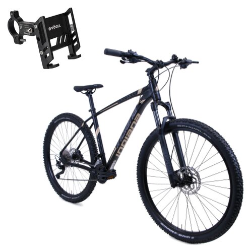 Rower górski MTB INDIANA X-Pulser 6.9 M19 29 cali męski Czarny + Uchwyt na telefon do roweru VÖGEL VUC601