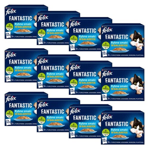 Karma dla kota FELIX Fantastic Rybne smaki (144 x 85 g)