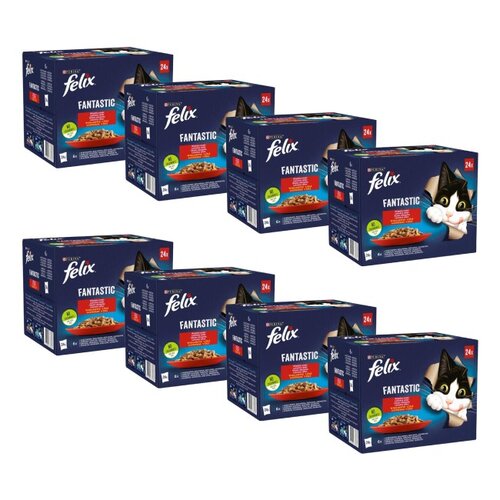 Karma dla kota FELIX Fantastic Wiejskie smaki (192 x 85 g)