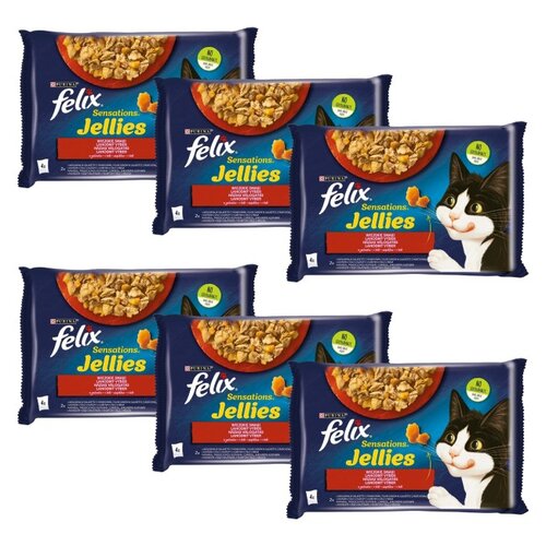 Karma dla kota FELIX Sensations Jellies Wiejskie Smaki (24 x 85 g)