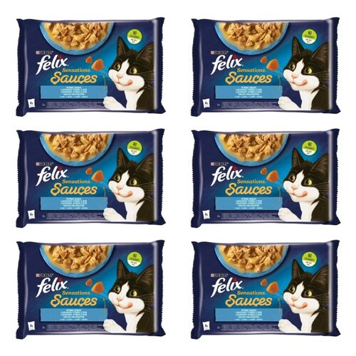 Karma dla kota FELIX Sensations Sauces Rybne smaki (24 x 85 g)