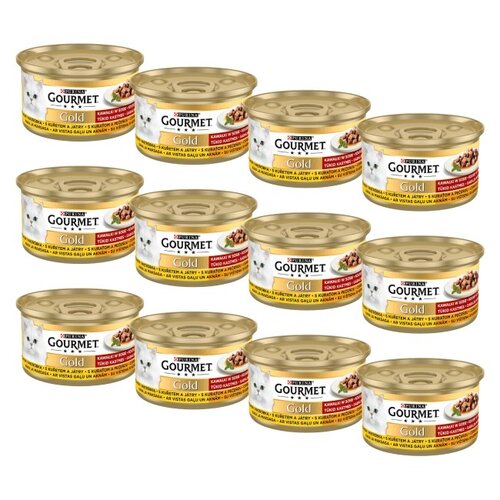 Karma dla kota GOURMET Gold Kurczak i wątróbka 12 x 85 g