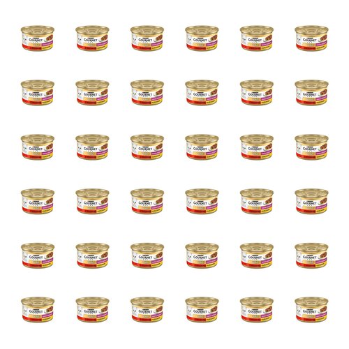 Karma dla kota GOURMET Gold Podwójna przyjemność Wołowina i Kurczak 36 x 85 g