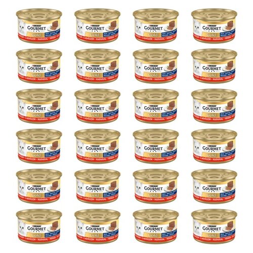 Karma dla kota GOURMET Gold Mus Wołowina 24 x 85 g