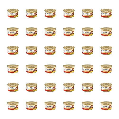 Karma dla kota GOURMET Gold Casserole Wołowina i kurczak w sosie pomidorowym 36 x 85 g