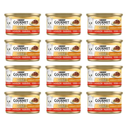 Karma dla kota GOURMET Gold Succulent Delights Wołowina 12 x 85 g