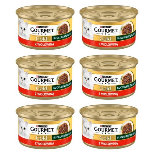 Karma dla kota GOURMET Gold Succulent Delights Wołowina 6 x 85 g