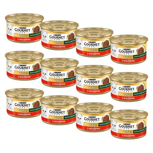 Karma dla kota GOURMET Gold Succulent Delights Wołowina 12 x 85 g