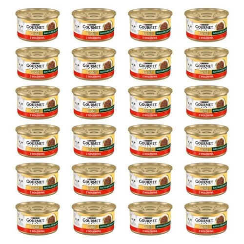 Karma dla kota GOURMET Gold Succulent Delights Wołowina 24 x 85 g