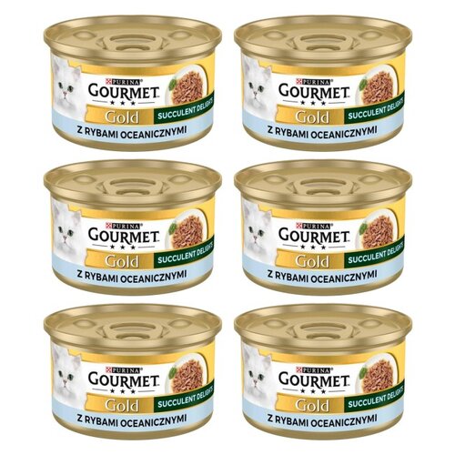 Karma dla kota GOURMET Gold Succulent Delights Ryby oceaniczne 6 x 85 g
