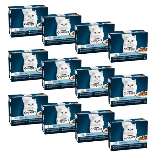 Karma dla kota GOURMET Perle Duet Rybny (144 x 85 g)