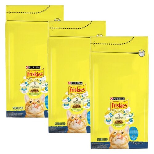 Karma dla kota FRISKIES Sterilized Łosoś z Warzywami 3 x 1.5 kg