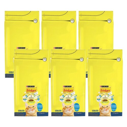 Karma dla kota FRISKIES Sterilized Łosoś z Warzywami 6 x 1.5 kg