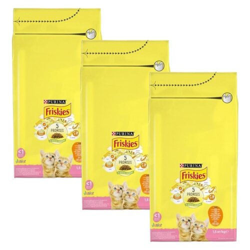 Karma dla kota FRISKIES Junior Kurczak z mlekiem i warzywami 3 x 1.5 kg