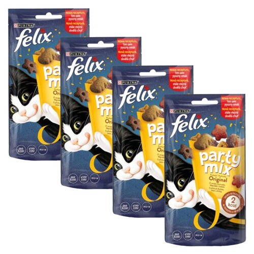 Karma dla kota FELIX Party Mix Kurczak z wątróbką i indykiem 4 x 60 g