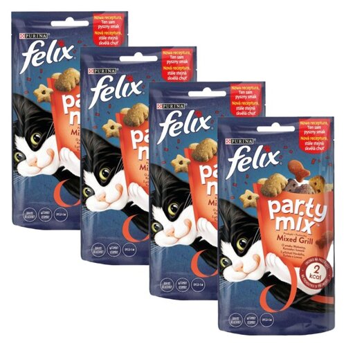 Karma dla kota FELIX Party Mix Wołowina z kurczakiem i łososiem 4 x 60 g