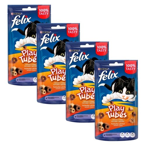 Przysmak dla kota FELIX Play Tubes Kurczak i wątróbka 4 x 50 g