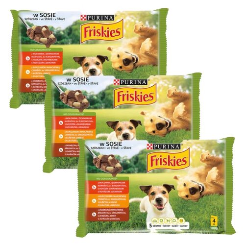 Karma dla psa FRISKIES Adult Mix smaków w sosie (12 x 100 g)