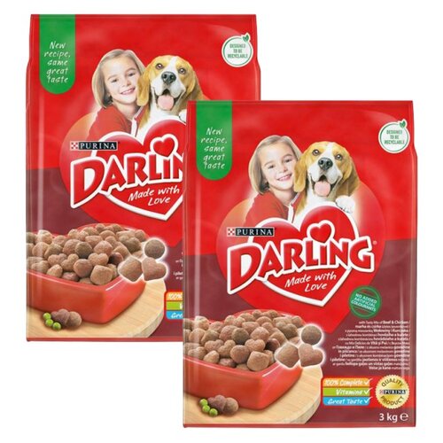 Karma dla psa DARLING Wołowina i kurczak 2 x 3 kg