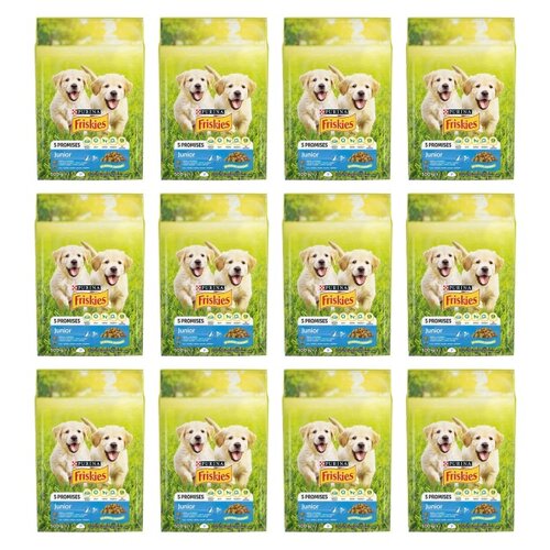 Karma dla psa FRISKIES 5 Promises Junior z kurczakiem i warzywami z mlekiem 12 x 500 g