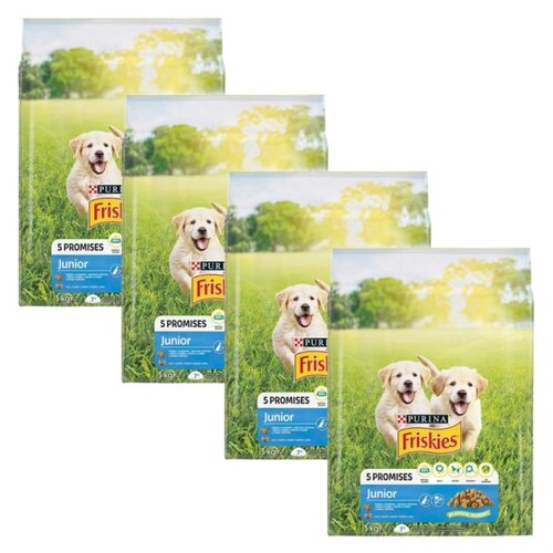 Karma dla psa FRISKIES 5 Promisses Junior Kurczak Warzywa i Mleko 4 x 3 kg