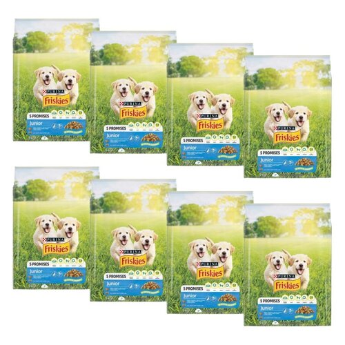 Karma dla psa FRISKIES 5 Promisses Junior Kurczak Warzywa i Mleko 8 x 3 kg