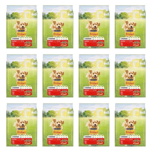 Karma dla psa FRISKIES 5 Promisses Active Wołowina 12 x 3 kg