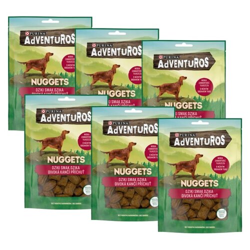 Przysmak dla psa ADVENTUROS Nuggets Dziki smak dzika 6 x 90 g