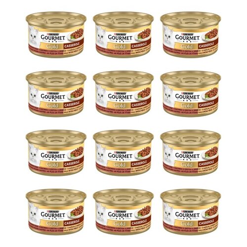 Karma dla kota GOURMET Casserole Kaczka z indykiem 12 x 85g