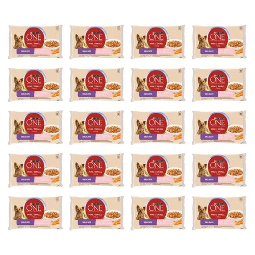 Karma dla psa PURINA One Mini DeliCate Łosoś z marchewką i ryżem (80 x 100 g)