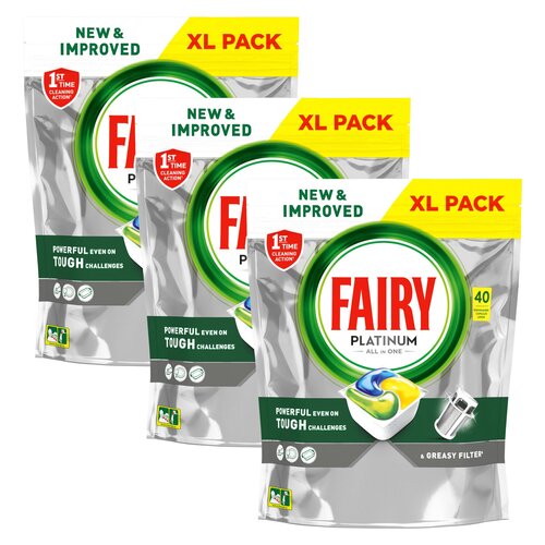 Kapsułki do zmywarek FAIRY Platinum All in One Lemon - 120 szt.