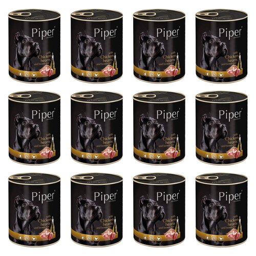 Karma dla psa PIPER Animals z sercami kurczaka i brązowym ryżem 12 x 800 g