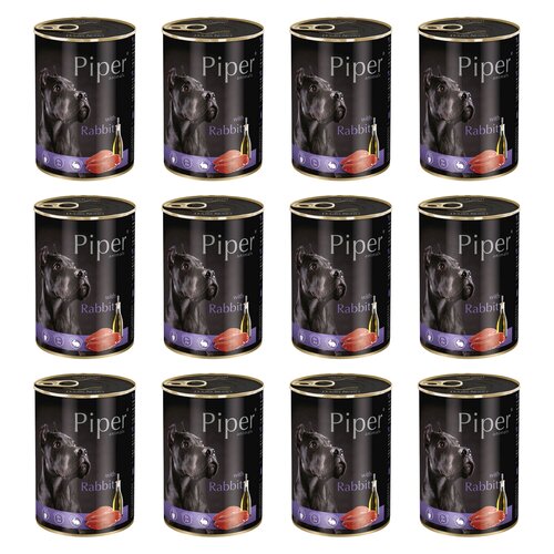 Karma dla psa PIPER Animals z królikiem 12 x 400 g