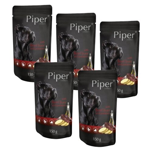 Karma dla psa PIPER Animals z wątróbką wołową i ziemniakami 5 x 150 g