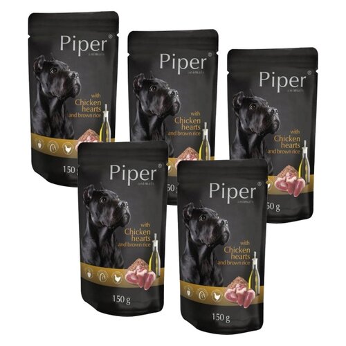 Karma dla psa PIPER Animals z sercami kurczaka i brązowym ryżem 5 x 150 g