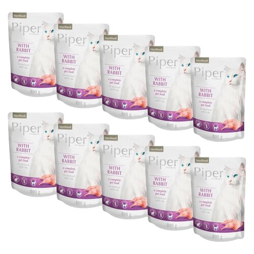 Karma dla kota PIPER Animals Sterilised z królikiem 10 x 100 g