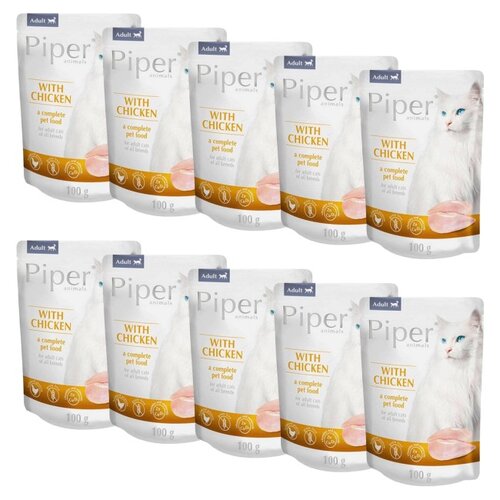 Karma dla kota PIPER Animals z kurczakiem 10 x 100 g