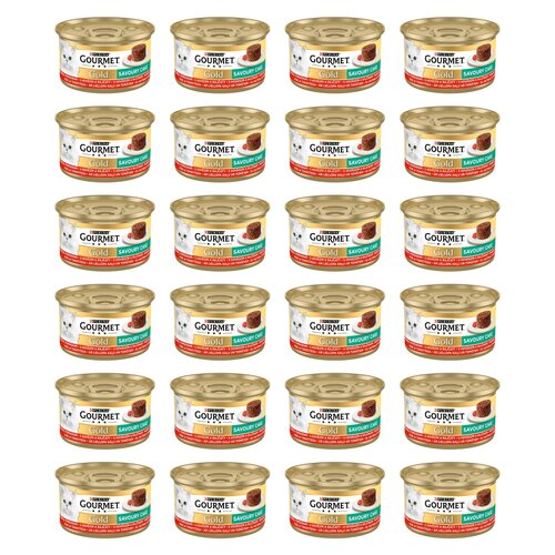 Karma dla kota GOURMET Gold Savoury Cake Wołowina z Pomidorami 24 x 85 g