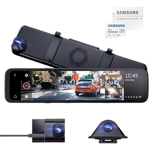 Wideorejestrator VANTRUE M3 + kamera cofania + Karta pamięci SAMSUNG Pro Endurance microSDXC 256GB + Adapter