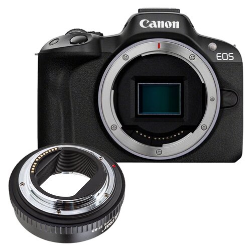 Aparat CANON EOS R50 Body Czarny + Adapter VILTROX EF-R2