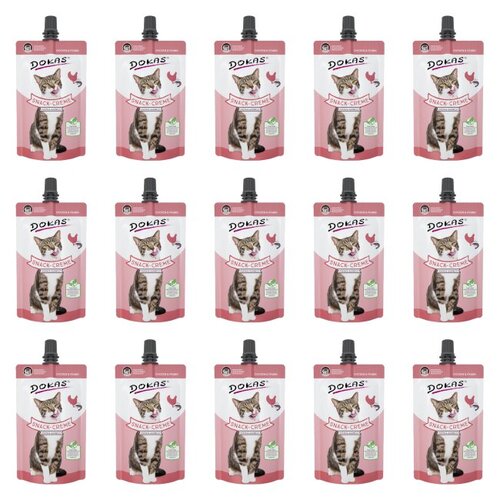 Przysmak dla kota DOKAS Snack Cream Kurczak i krewetki 15 x 90 g