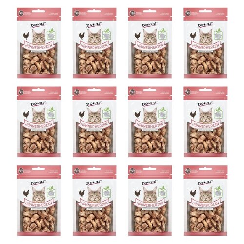Przysmak dla kota DOKAS Serca drobiowe 12 x 15 g