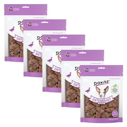Przysmak dla psa DOKAS Nuggetsy z piersi kaczki 5 x 110 g