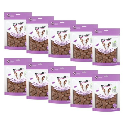 Przysmak dla psa DOKAS Nuggetsy z piersi kaczki 10 x 110 g
